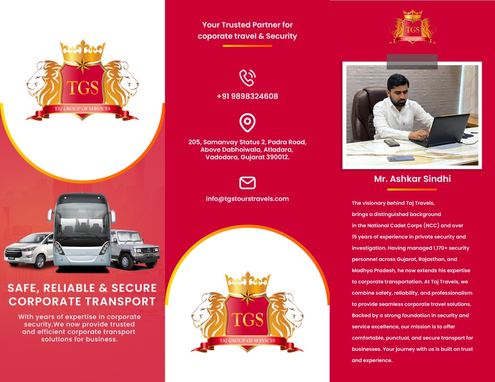 Taj Travel brochure design